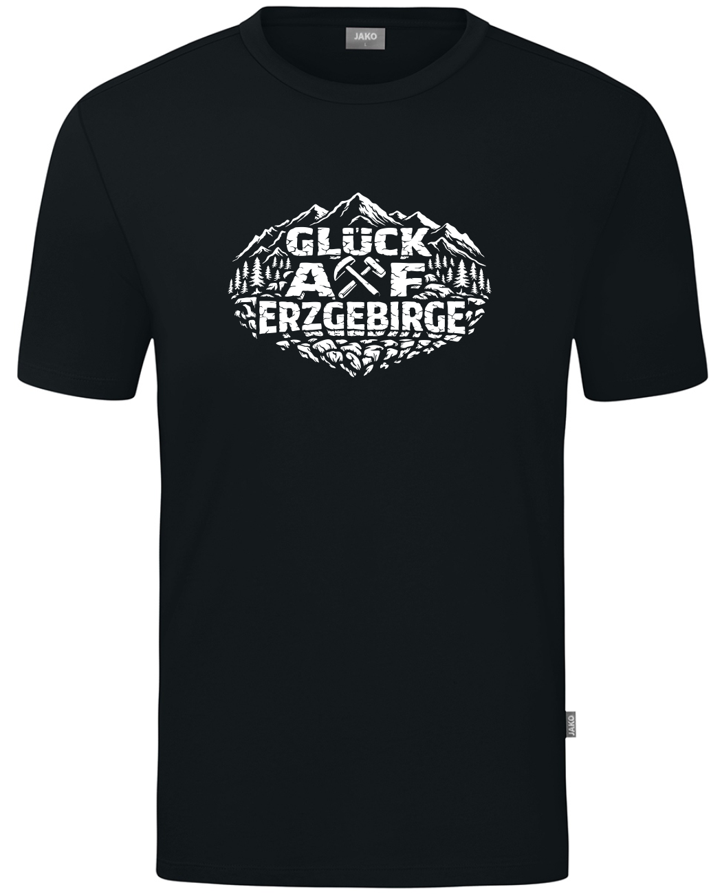T-Shirt Schwarz "Glück Auf Erzgebirge" 