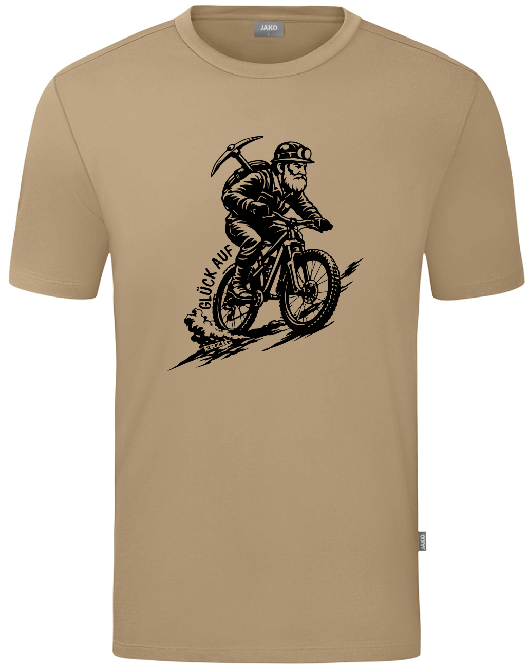 T-Shirt Braun "Mountainbiker" 