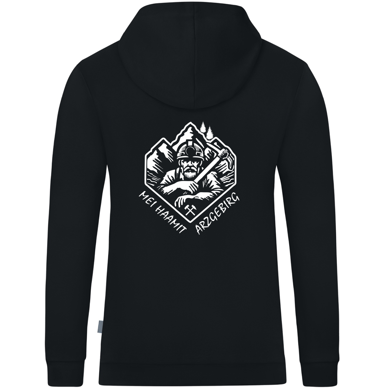 Hoodie Schwarz BESTICKT "Erzgebirge"