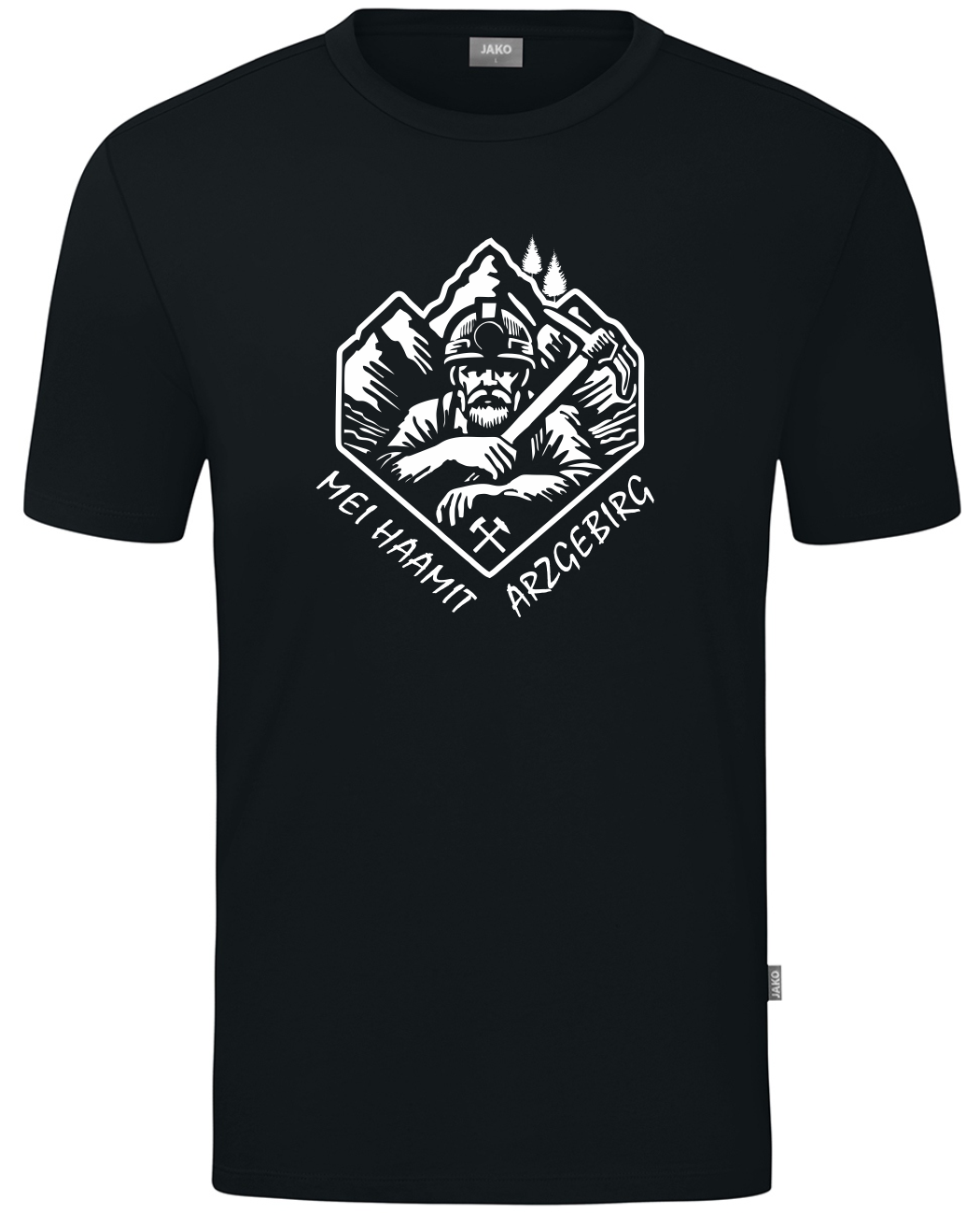 T-Shirt Schwarz "Mei Haamit Arzgebirg" 