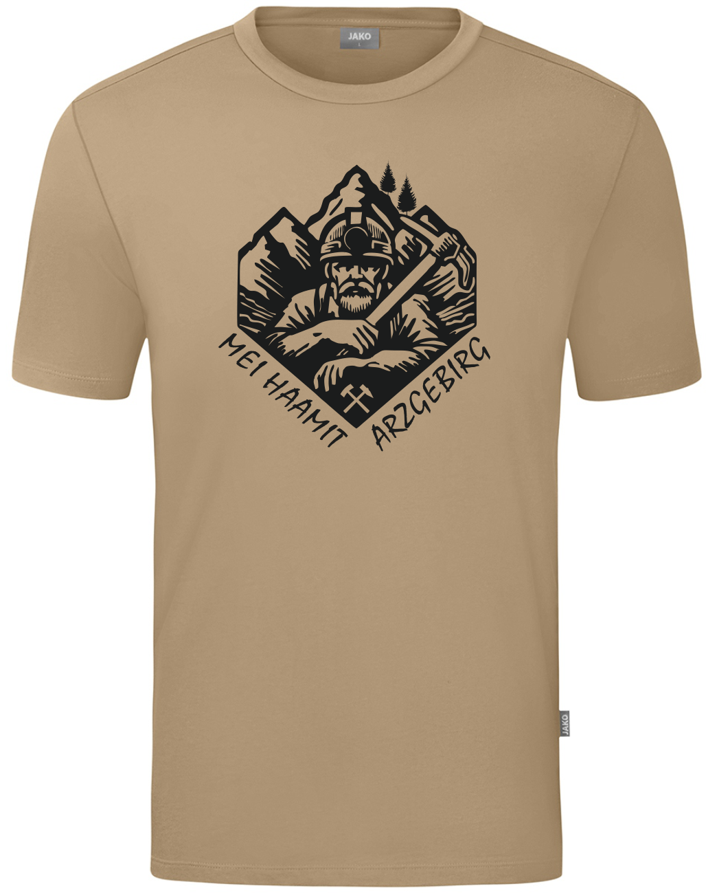 T-Shirt Braun "Mei Haamit Arzgebirg"